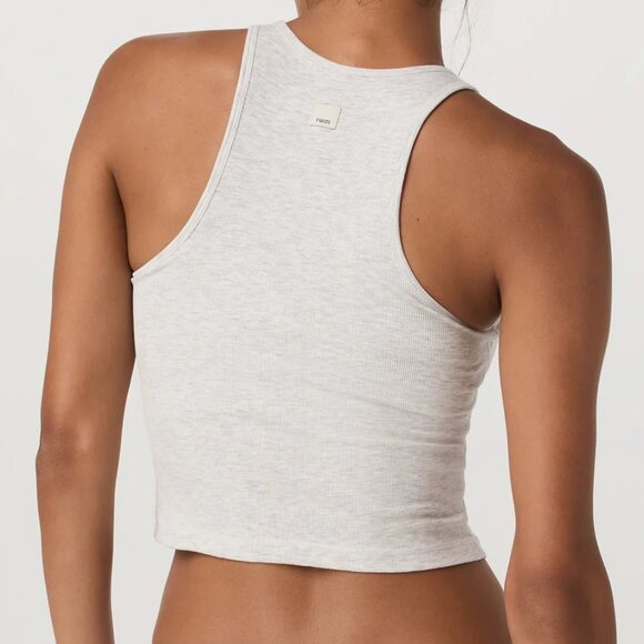 Vuori Pose Plyo Tank White Heather Gray Top M NEW NWT - Picture 2 of 7